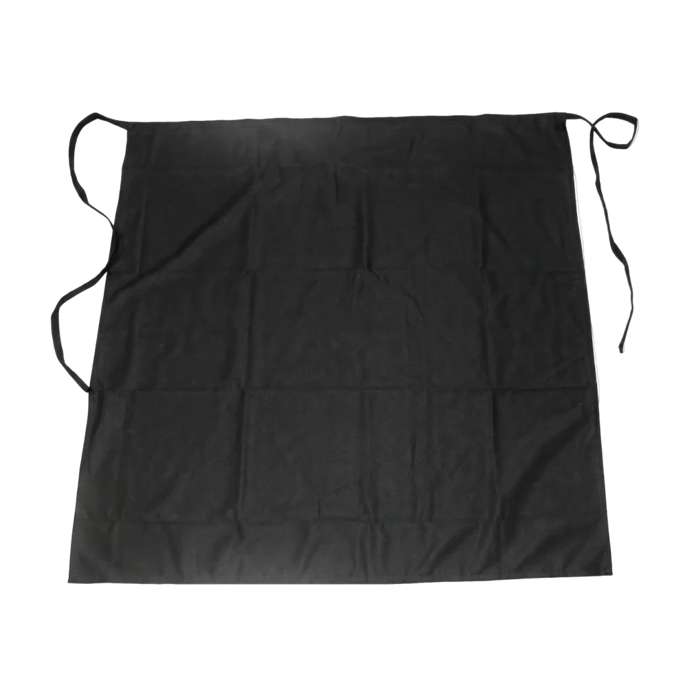 ChefCraft Series Black Long Waist Apron With Pockets, 37” x 37”