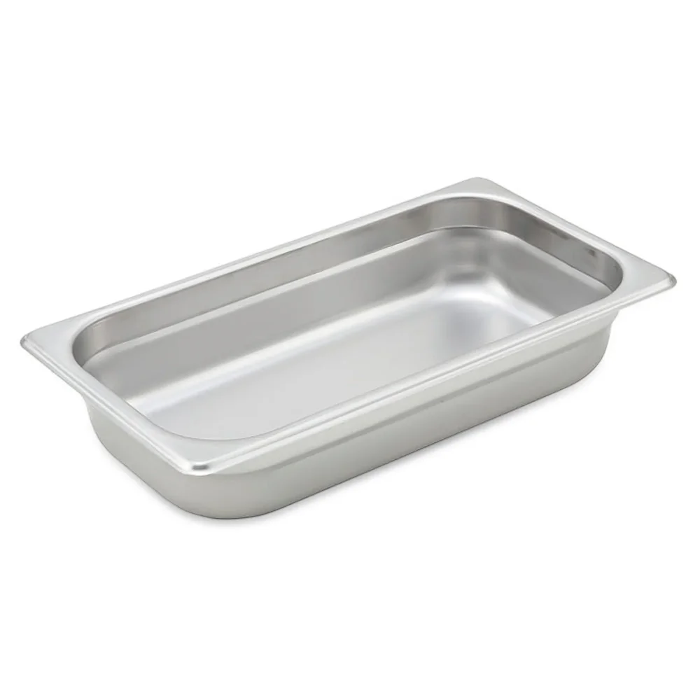 Winco SPJH-302 Anti-jam Steam Pan, 1/3 Size, 2-1/4", 22 Gauge Stainless Steel