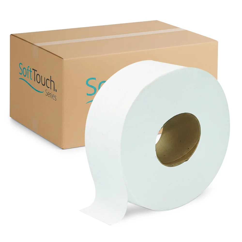SoftTouch Series Ultrasoft 9" Jumbo Bath Tissue Roll, 3.3" x 575 ft, 2-Ply, 12/Case
