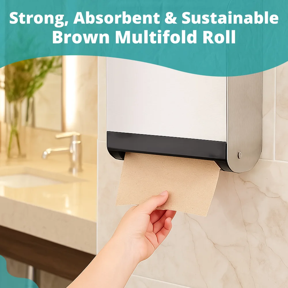 SoftTouch Series Multifold Paper Towel, 9.12 x 9.45 in, Natural Brown, 4000 Sheets/Case