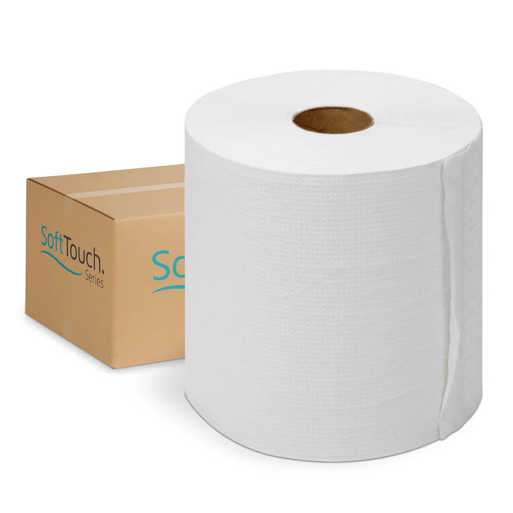 SoftTouch Series Hardwound Paper Towel Roll, 8" x 800', White, 6 Rolls/Case