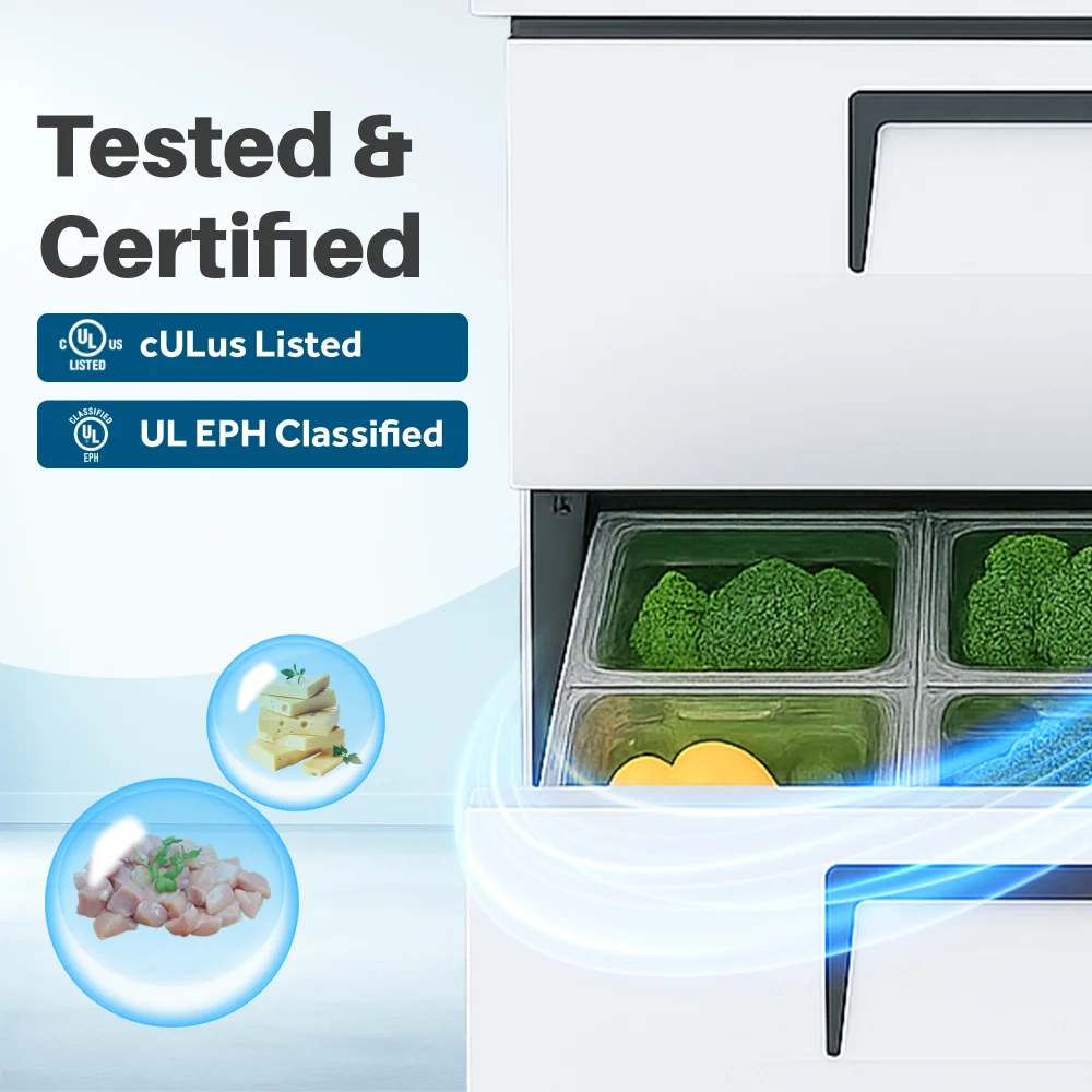 True TFP-72-30M-D-6 72" Mega Top Sandwich/Salad Prep Table, Holds 30 Pans, 7 Year Warranty