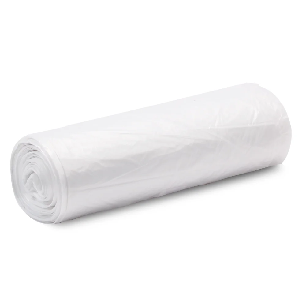 TrashGuard Series 33 Gallon 0.55 Mil 33" x 39" High-Density Clear Trash Bag / Can Liner, 250/Case