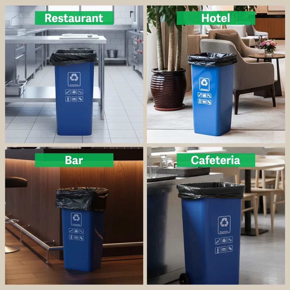 TrashGuard Series 60 gallon 1.5 Mil 38" x 58" Low-Density Black Trash Bag / Can Liner, 100/Case