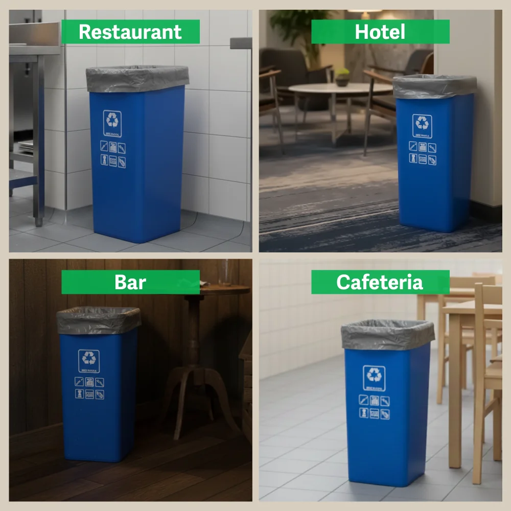 TrashGuard Series 13 Gallon Grey Low-Density Kitchen Trash Bag / Can Liner, Unscented, 100 Bags/Case