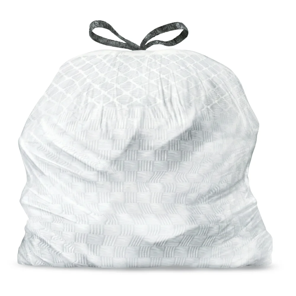 TrashGuard Series 13 Gallon Grey Low-Density Drawstring Trash Bag / Can Liner, 400 Bags/Case