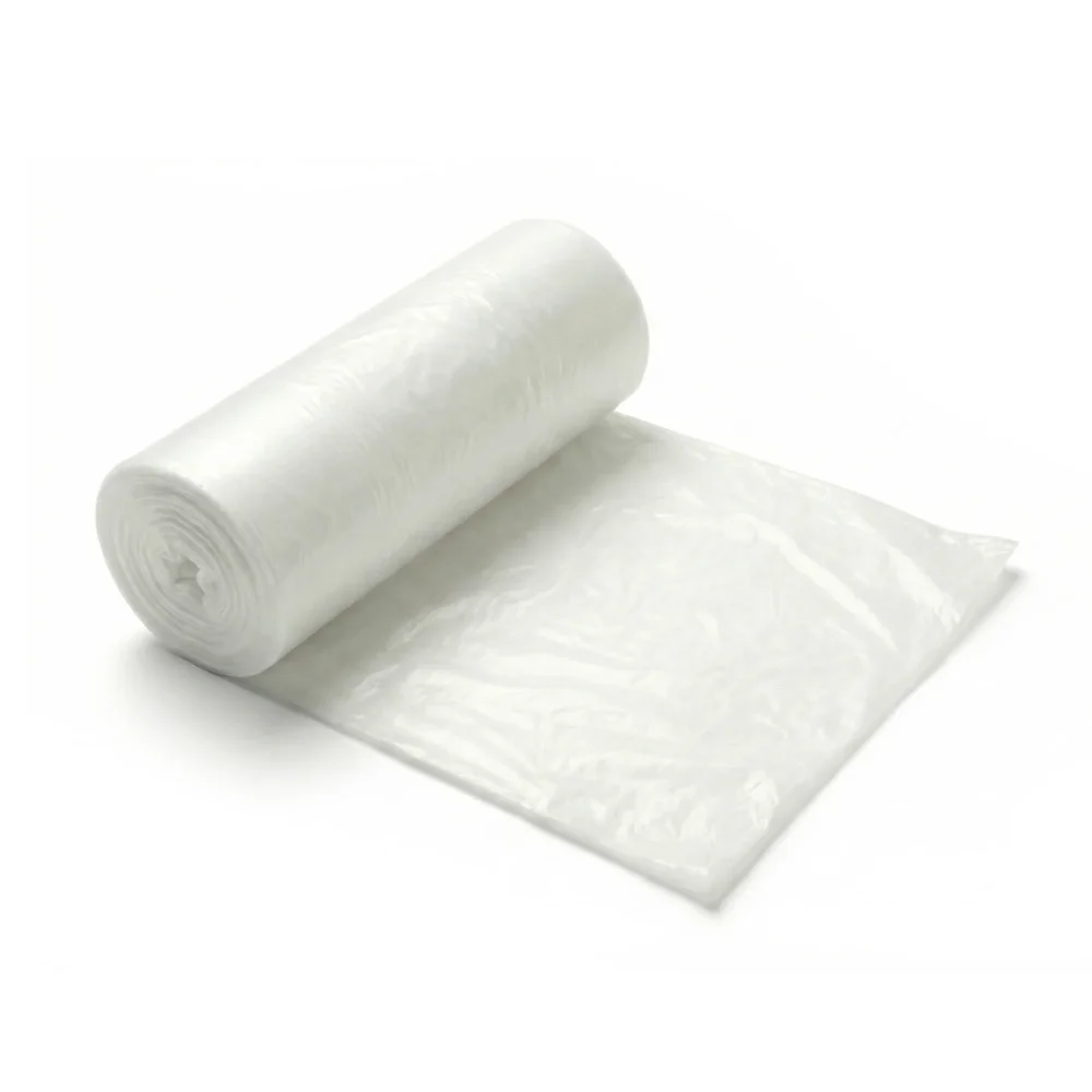 TrashGuard Series 60 Gallon 0.47 MIL 38" x 58" High-Density Clear Trash Bag / Can Liner, 200 Bags/Case