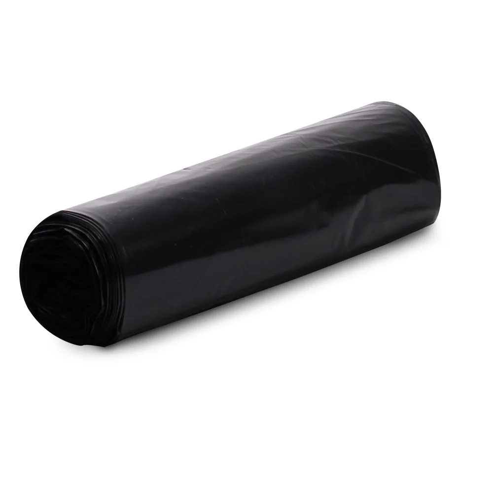 TrashGuard Series 1.0 MIL 24" x 32" Low-Density Black Trash Bag / Can Liner, 500 Bags/Case