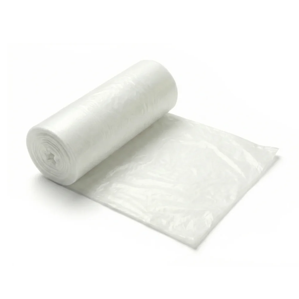 TrashGuard Series 55 Gallon 2.7 MIL 38" x 63" Low-Density Clear Trash Bag / Can Liner, 50 Bags/Case