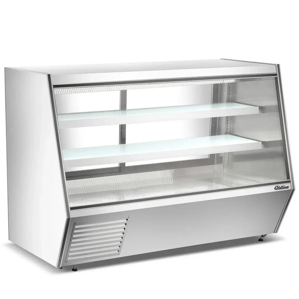 Coldline 84" Refrigerated High Meat Deli Case, Slanted Glass, Rear Storage, 1 Year Warranty