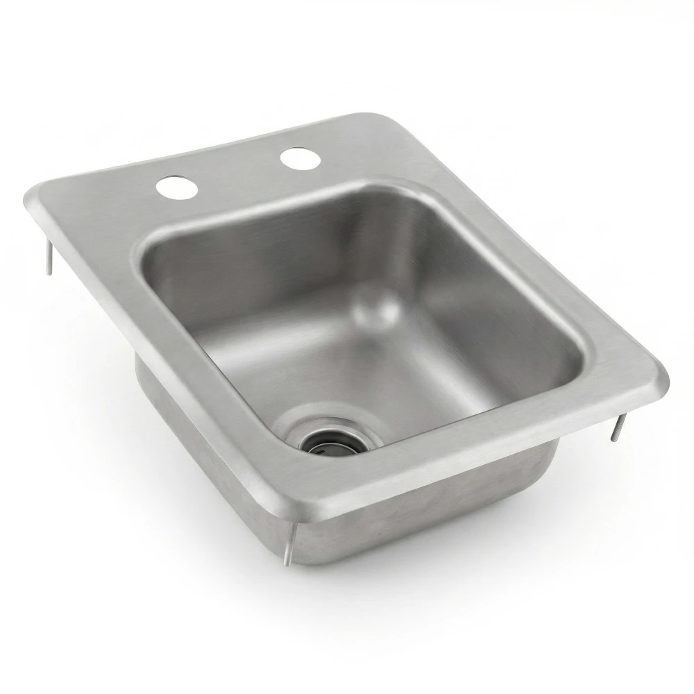 John Boos PB-DISINK090905 1-Compartment Drop-in Sink, 9" x 9", Drain Included