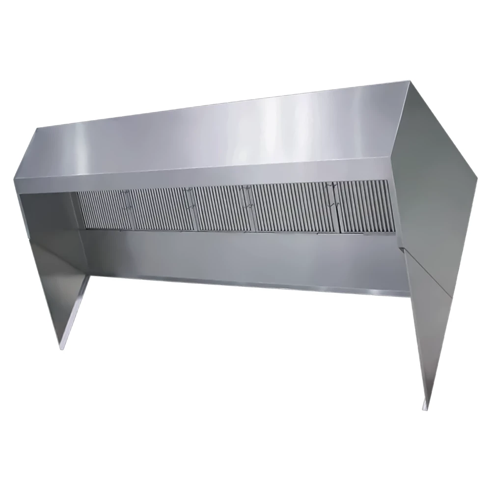 CaptiveAire 22 ft Commercial Kitchen Hood System with Makeup Air Unit, Fire Suppression, Exhaust Fan & Vent Filtration System