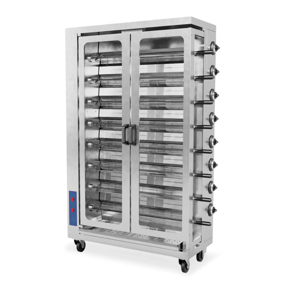 Pegasus CR-8G 47" Gas Chicken Rotisserie, 8 Spits, 53.13 Cuft, 120V