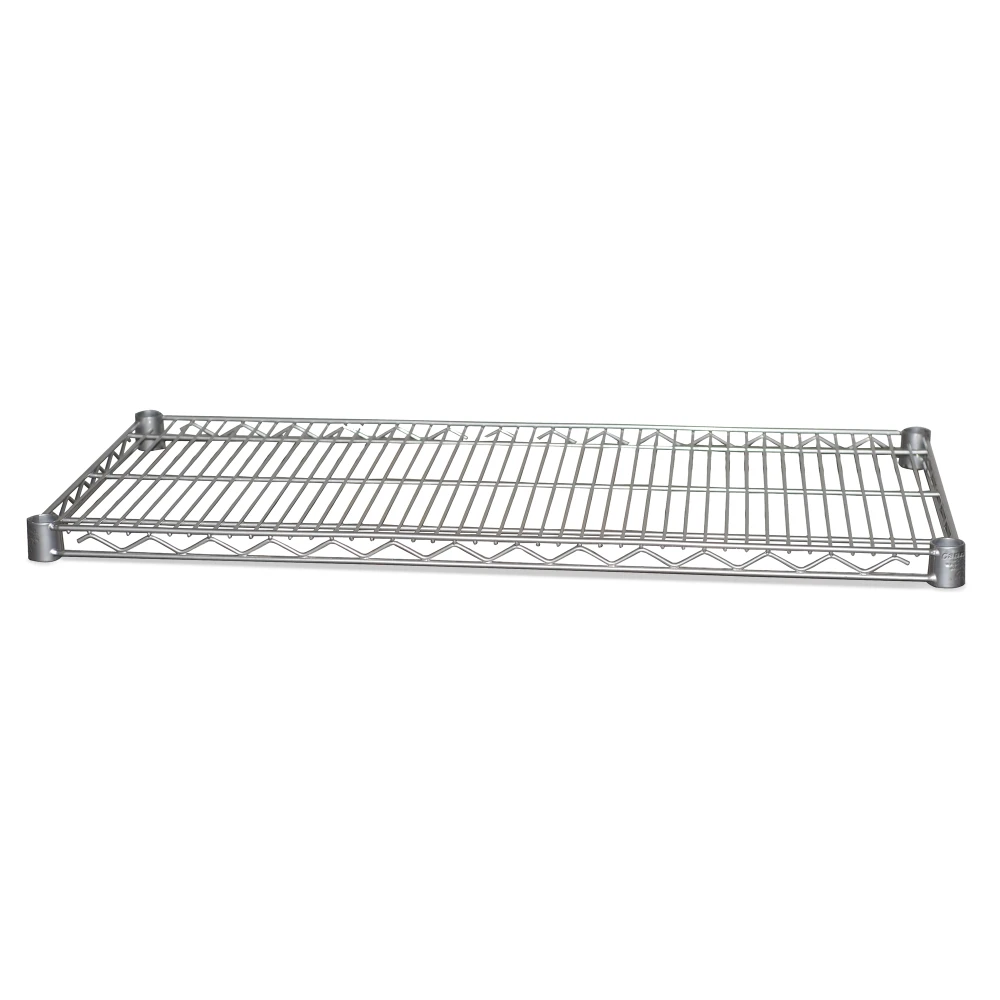 Serv-Ware 18" x 36" Silver Epoxy Wire Shelving with Adjustable Leveling Feet 74"H