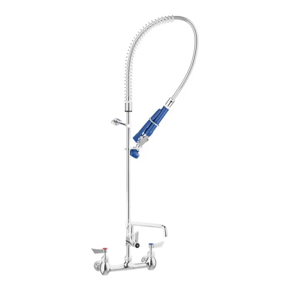 ChefPro Series Wall-Mounted Pre-Rinse Faucet with 8" Centers and 12" Add-On Faucet, 1.15 GPM