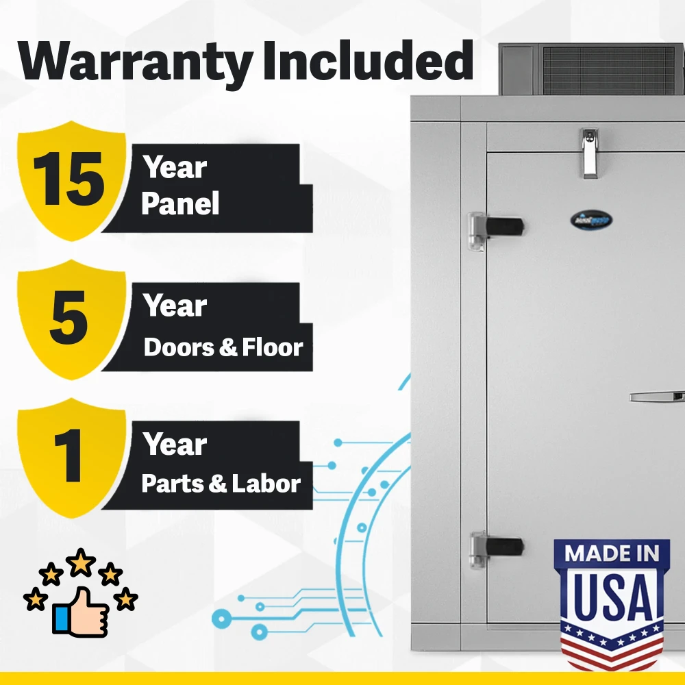 Amerikooler 10' x 20' Indoor Walk-In Cooler & Freezer Combo with Aluminum Floor & Top Mounted Refrigeration