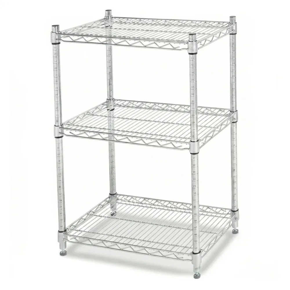ChefPro Series 24" x 18" x 34" Chrome 3-Tier Wire Shelving Starter Unit