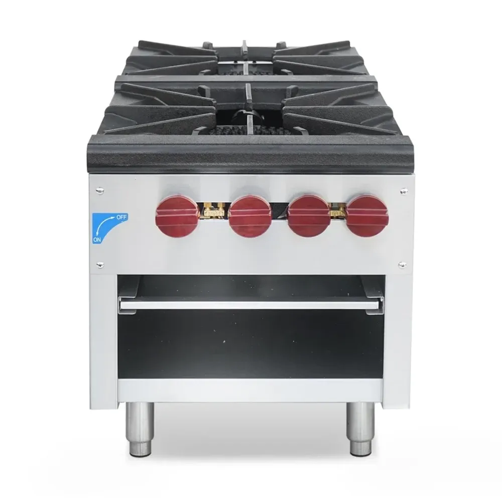 Platinum Flame Series 18" Commercial Stock Pot Range, 2 Burners, 160,000 BTU