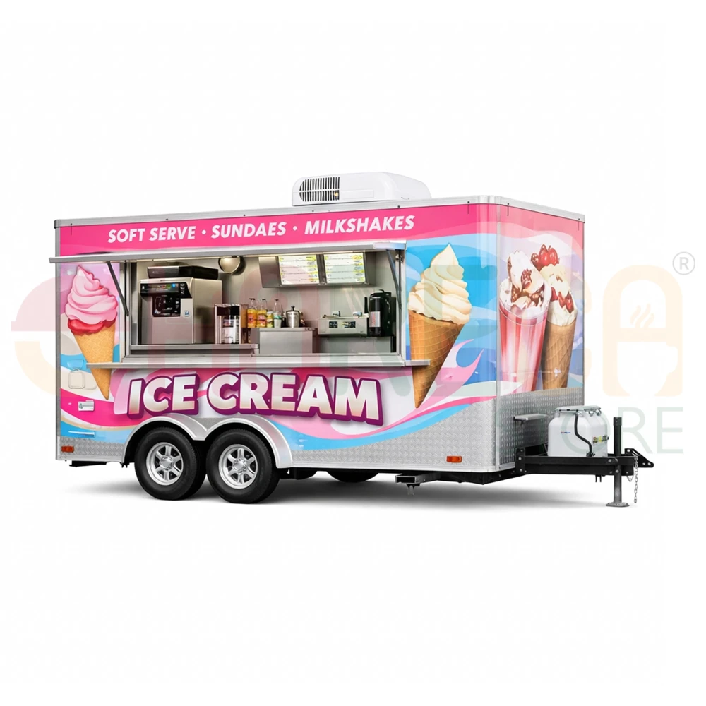 SoftServe™ 14 FT Ice Cream Trailer – Fully Equipped Soft Serve, Sundae & Milkshake Food Trailer