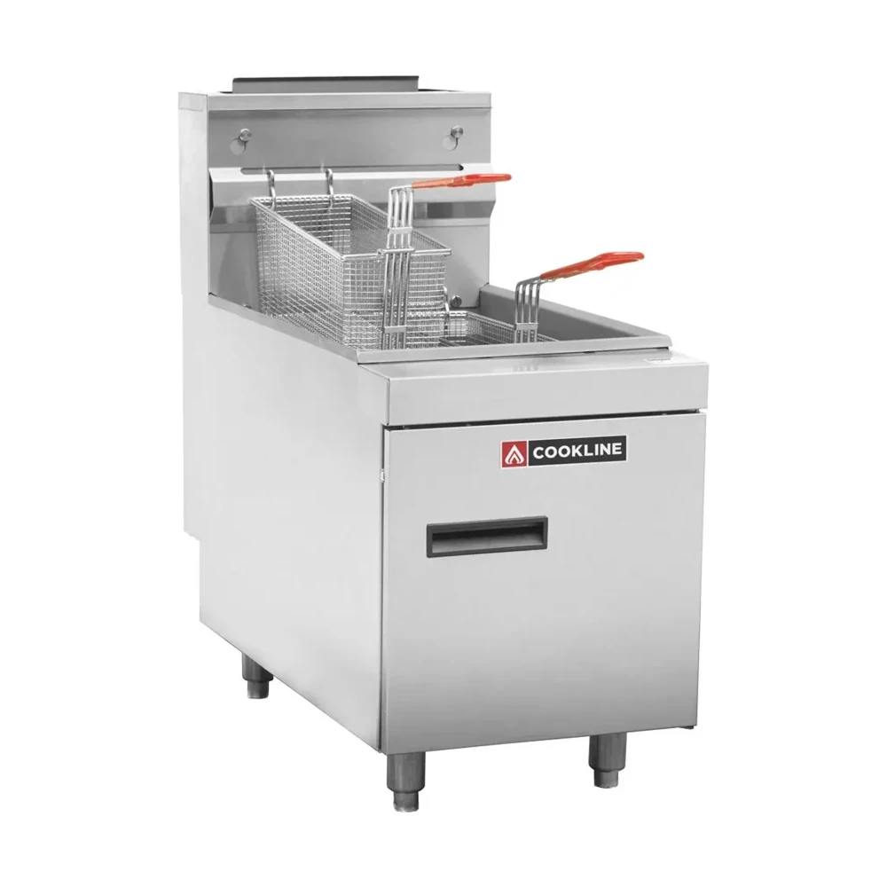 Cookline 15" Countertop Gas Fryer, 35 lbs Oil Capacity, Natural Gas, 66,000 BTU