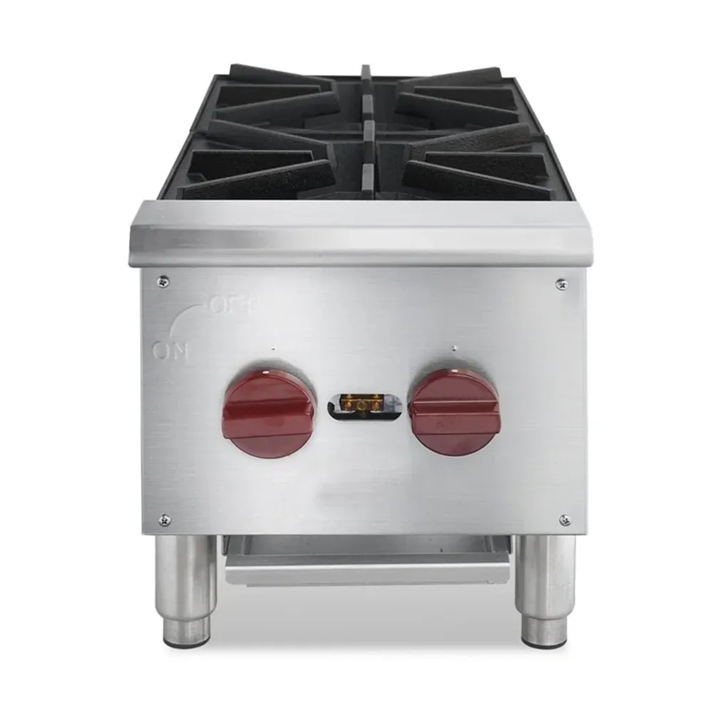 Platinum Flame Series 12" Countertop Hot Plate, 2 Burners, 50,000 BTU - Convertible