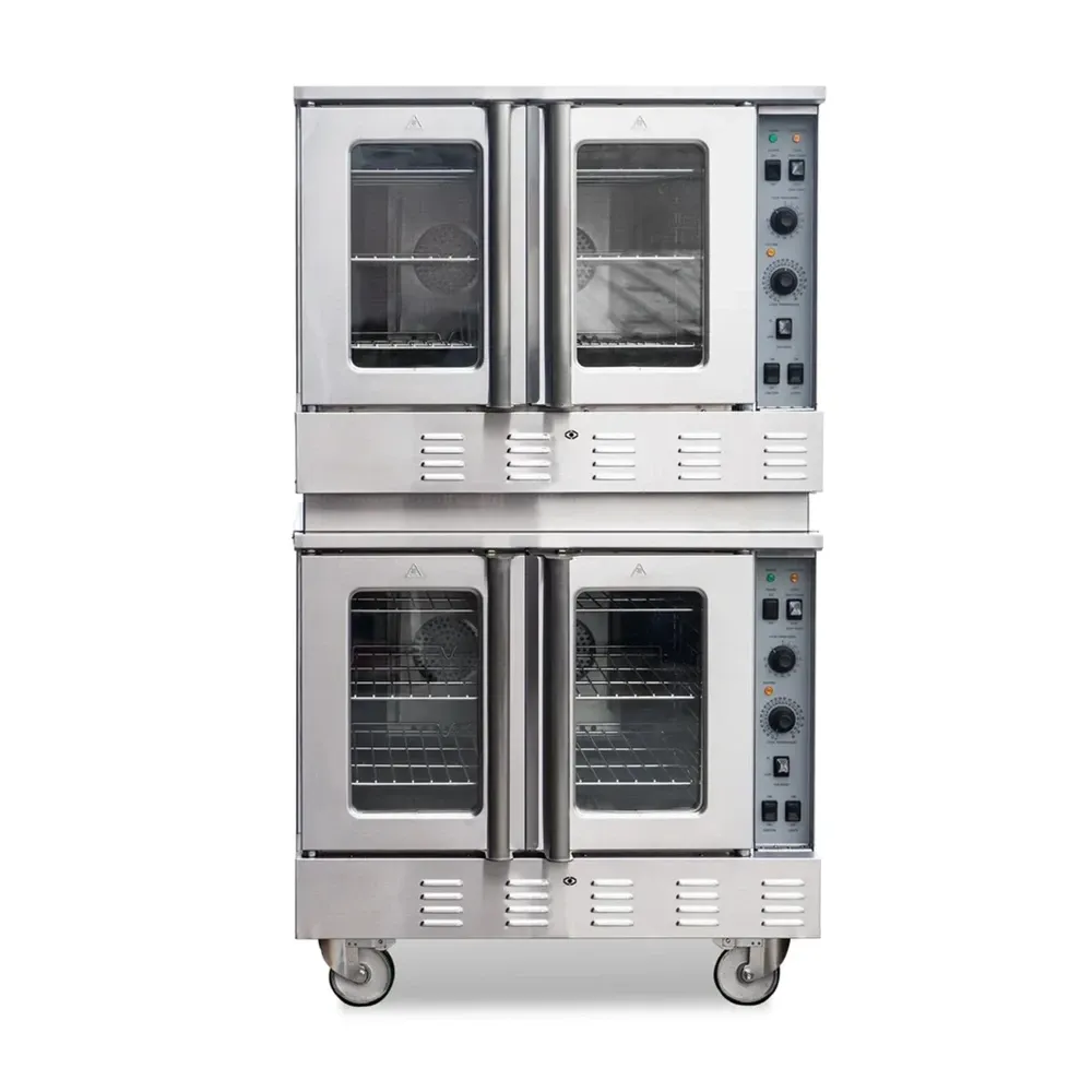 Platinum Flame Series 39" Commercial Convection Oven, Double Deck, Full Size, 120,000 BTU
