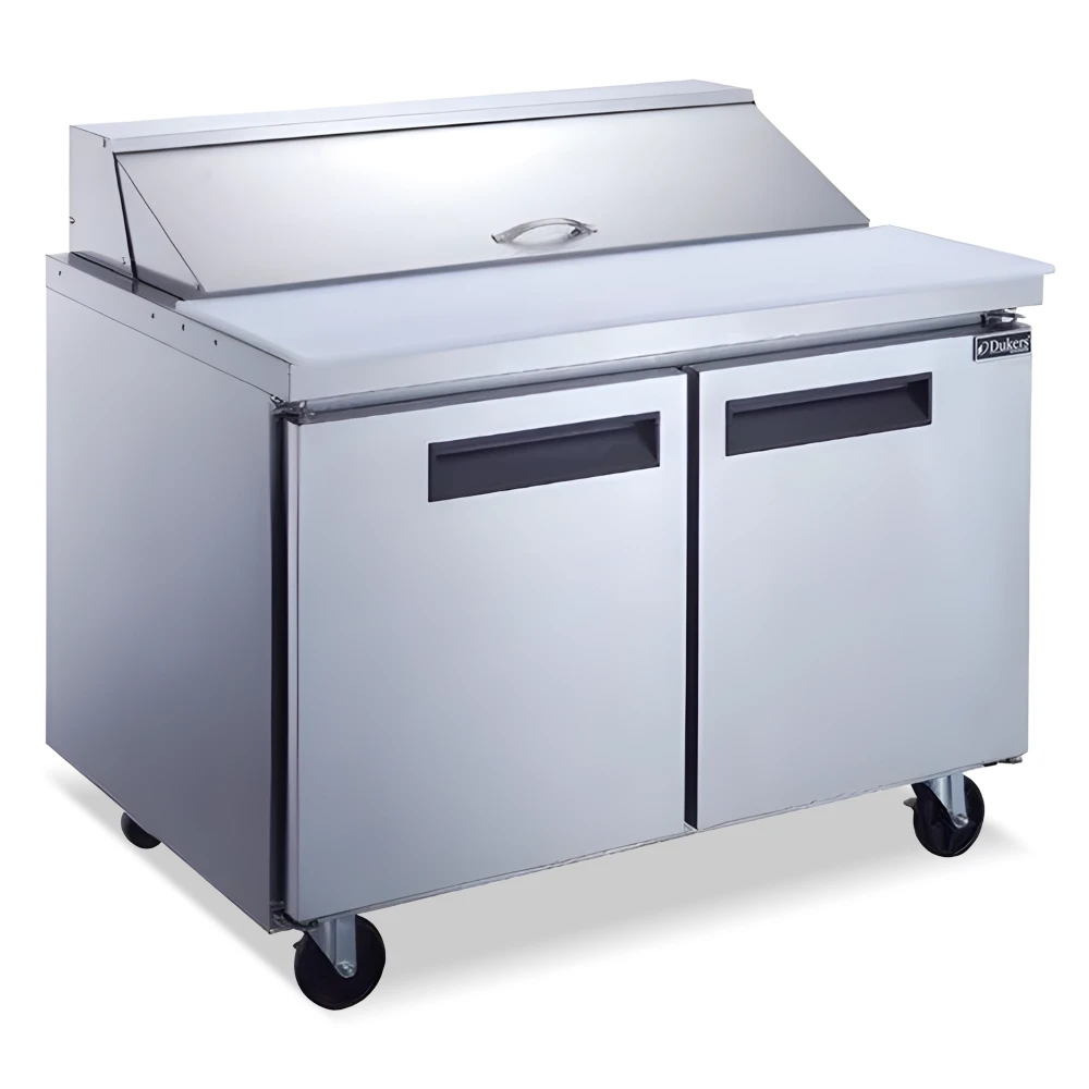Dukers DSP60-16-S2 60" Sandwich and Salad Prep Table, Holds 16 Pans, 2 Doors, 5 Year Compressor Warranty
