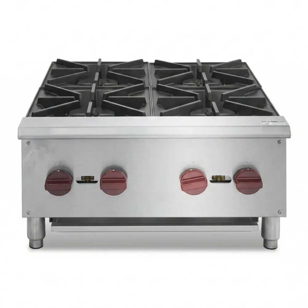 Platinum Flame Series 24" Countertop Hot Plate, 4 Burners, 100,000 BTU - Convertible