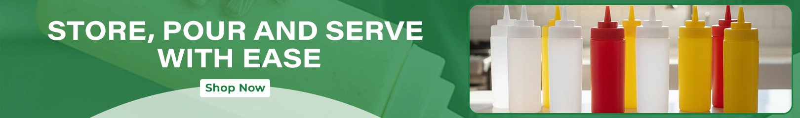 Plastic squeeze bottles for sauces and condiments, ideal for storing, pouring, and serving in commercial kitchens.