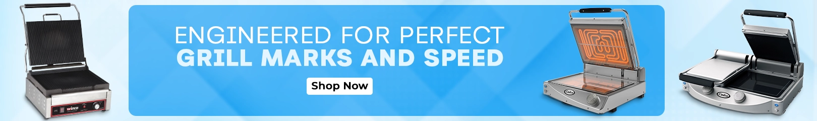 Commercial panini grills and contact grills designed for fast cooking with perfect grill marks in professional kitchens.