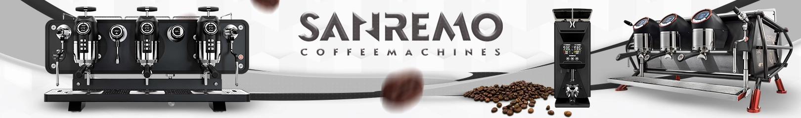 Sanremo commercial espresso machines and coffee grinders for cafés, coffee shops, restaurants, and specialty coffee businesses.