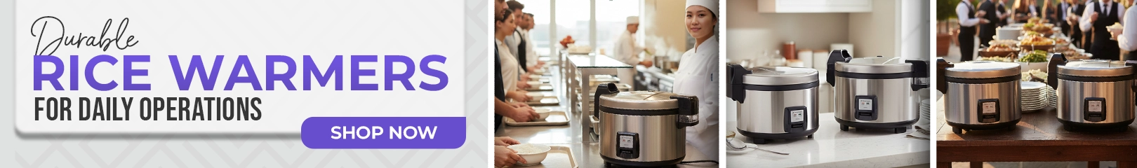 Durable rice warmers for daily operations in commercial kitchens, catering, and foodservice