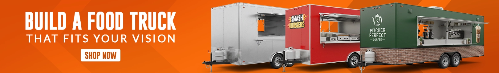 Build a custom food truck that fits your vision with fully equipped mobile kitchens for burgers and coffee businesses
