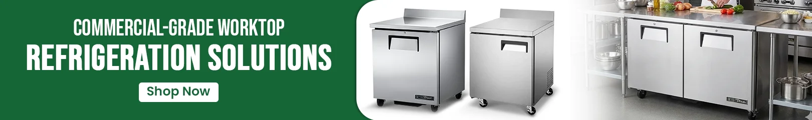 Stainless steel refrigerated prep tables with drawers and doors, designed for efficient and cool commercial food preparation.