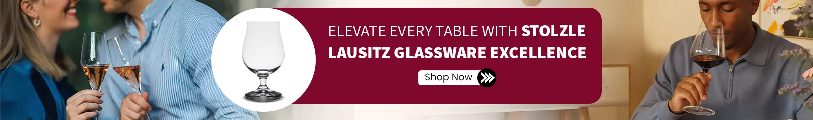 Stölzle Lausitz premium glassware used for elegant wine tasting and refined table service in restaurants and bars.