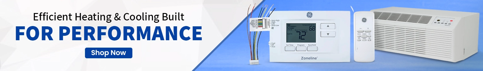 Efficient heating and cooling systems built for performance with PTAC unit and digital thermostat controls